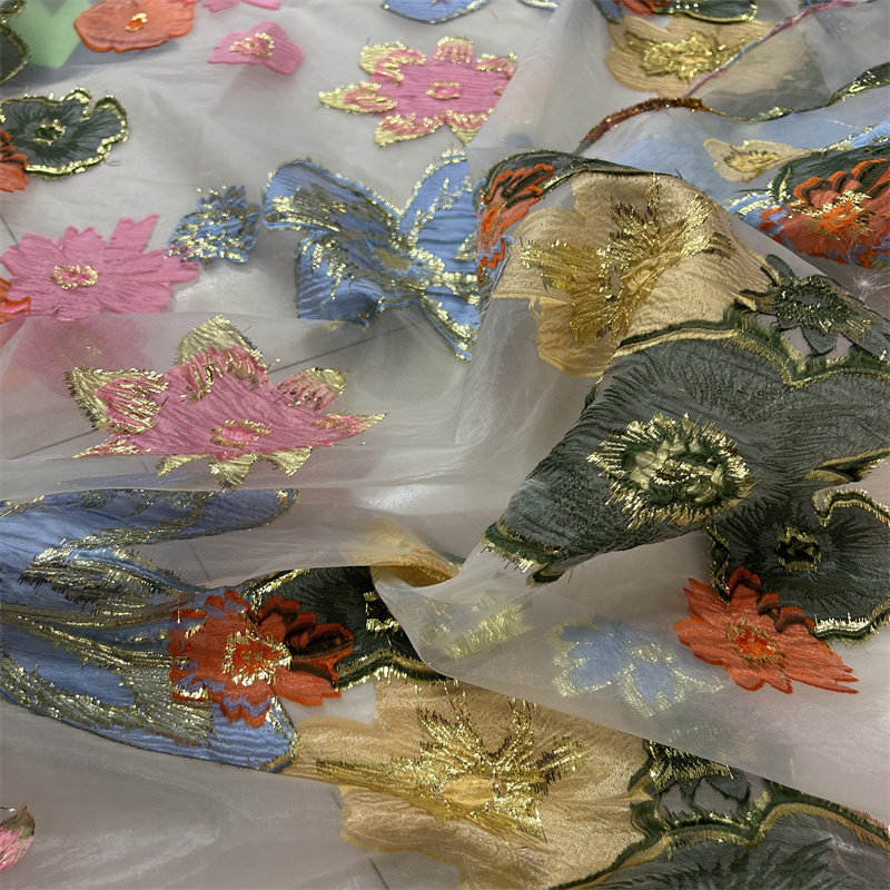Sewing Thread In Textile - L100cm X W150cm Kain Organza Jacquard