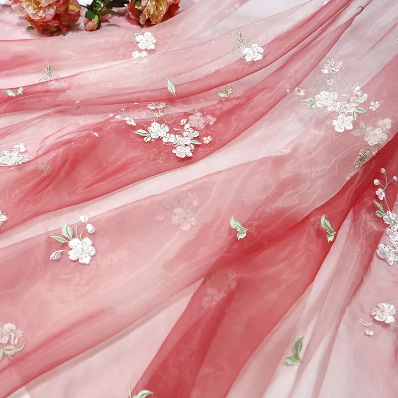 1M Kain Bunga Pir Bordir Kain  - Sewing Batik Fabric ulasan dan harga