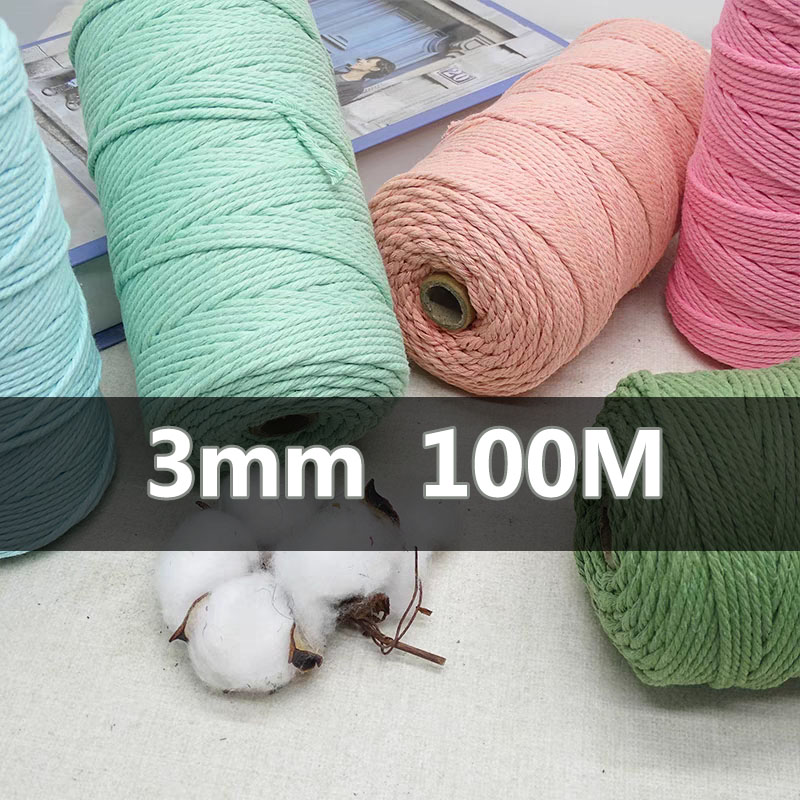 3mm 100M tali Macrame benang k - Sewing Thread In Textile ulasan dan harga